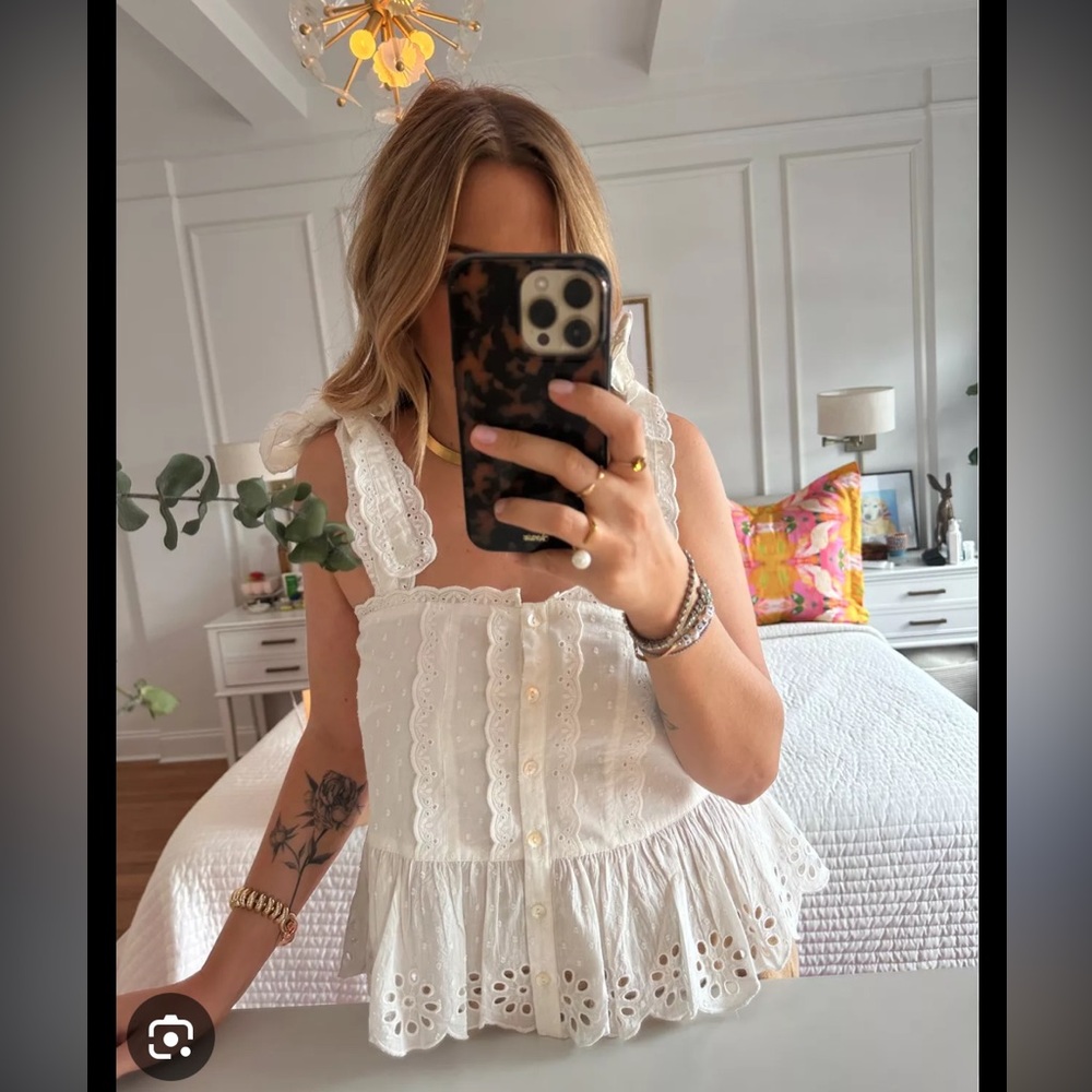 Farm Rio Off-White Laces Blouse - XS